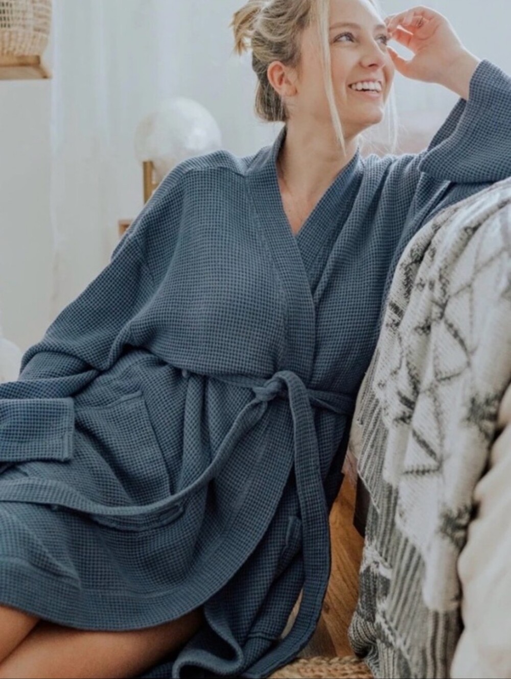 Cariloha Bamboo Waffle Knit Robe- L/XL